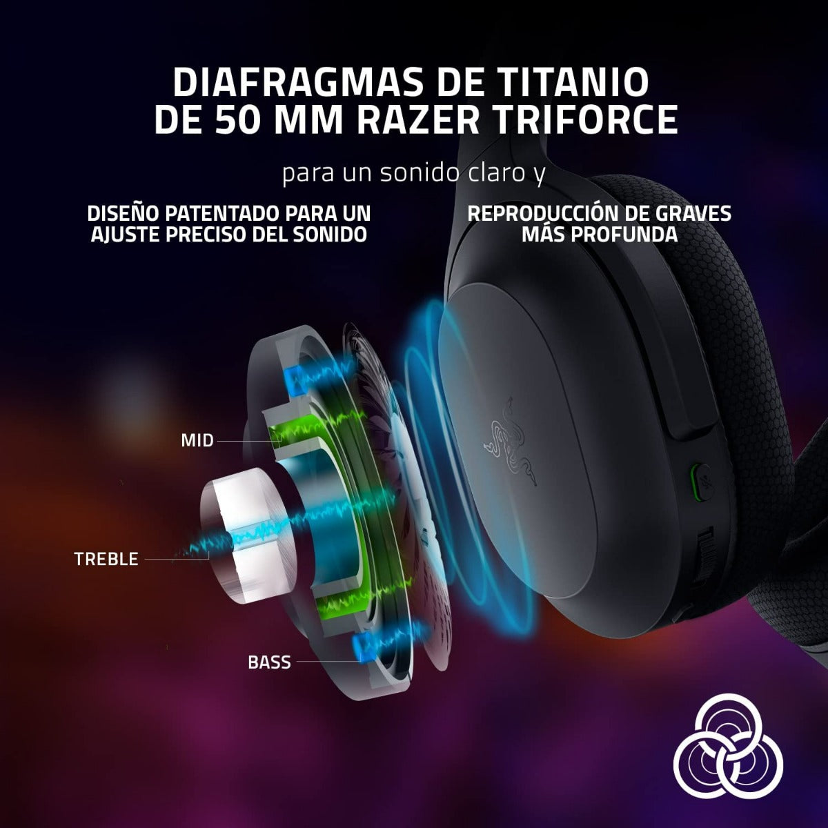 Headset Razer Barracuda Wireless/Bluetooth Preto