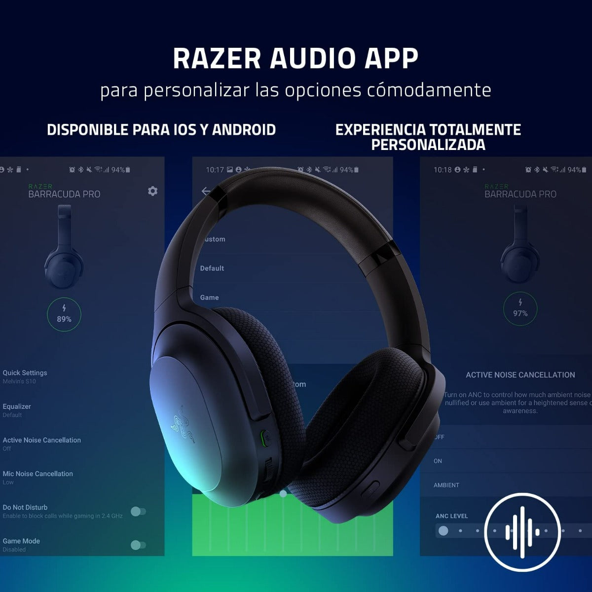 Headset Razer Barracuda Wireless/Bluetooth Preto