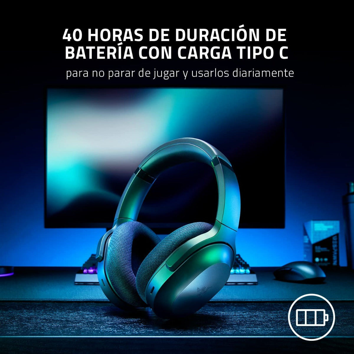 Headset Razer Barracuda Wireless/Bluetooth Preto